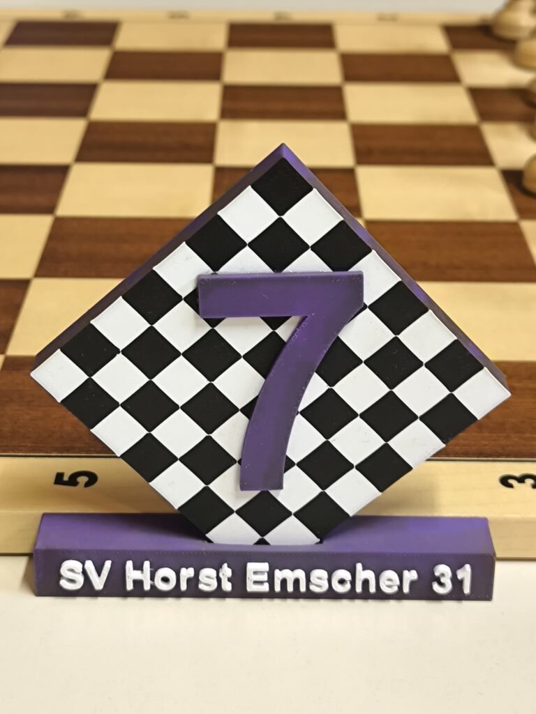 Schachbrett Nummern Set - einseitig bedruckt